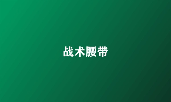 战术腰带
