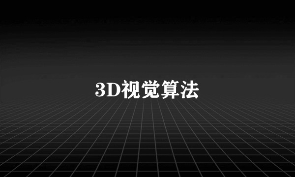 3D视觉算法