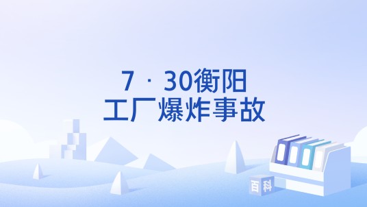 7·30衡阳工厂爆炸事故