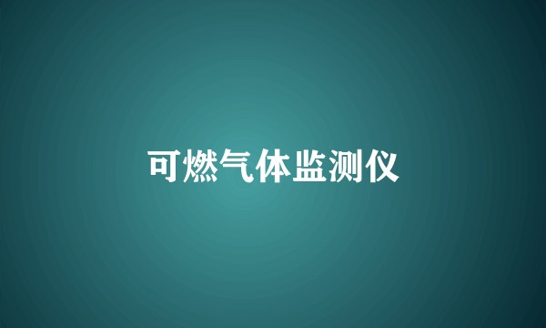 可燃气体监测仪
