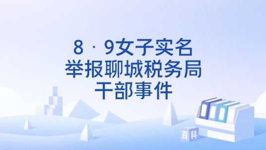 8·9女子实名举报聊城税务局干部事件