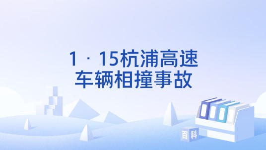 1·15杭浦高速车辆相撞事故