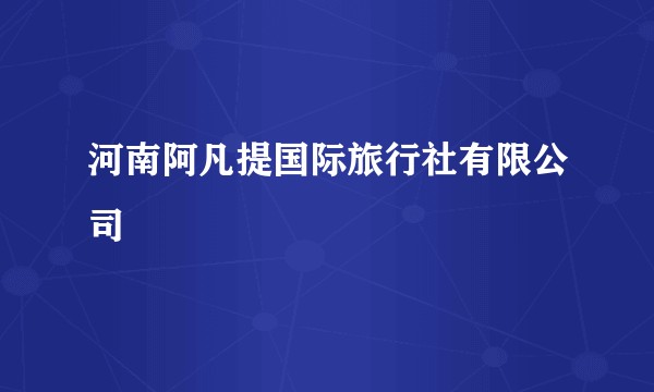 河南阿凡提国际旅行社有限公司