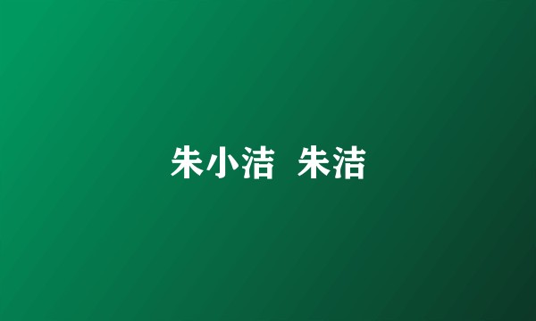 朱小洁  朱洁