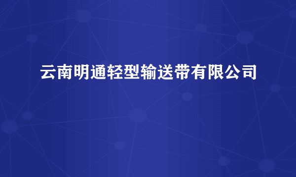 云南明通轻型输送带有限公司