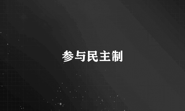 参与民主制