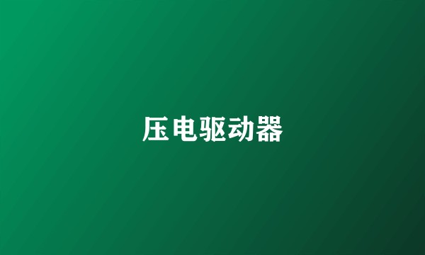 压电驱动器