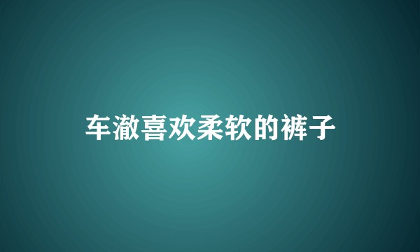 车澈喜欢柔软的裤子