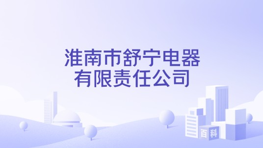 淮南市舒宁电器有限责任公司