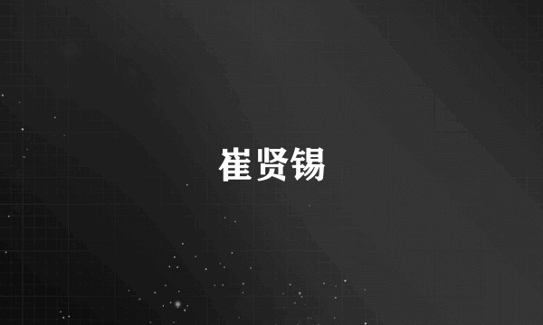 崔贤锡