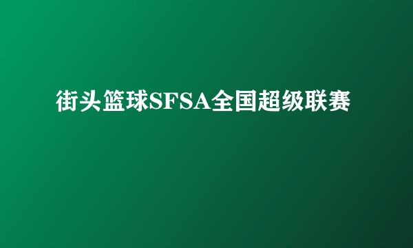 街头篮球SFSA全国超级联赛
