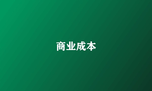 商业成本