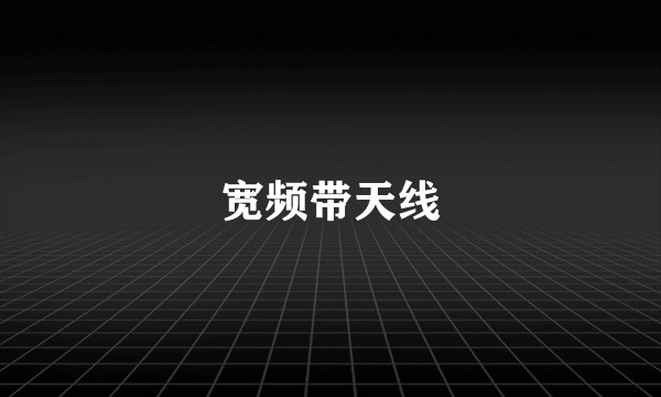 宽频带天线