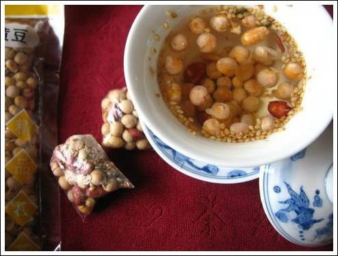 姜盐芝麻豆子茶