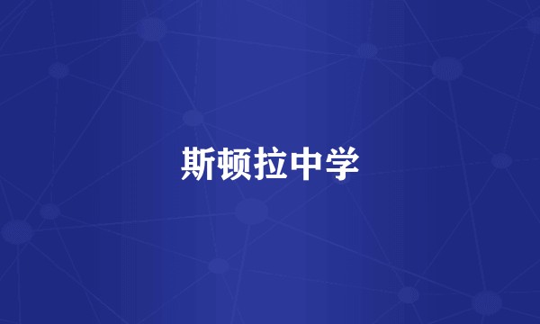 斯顿拉中学