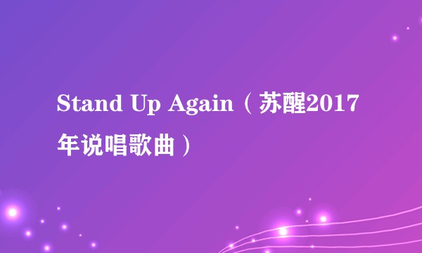 Stand Up Again（苏醒2017年说唱歌曲）