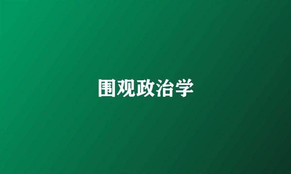 围观政治学