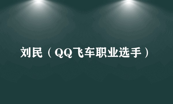 刘民（QQ飞车职业选手）