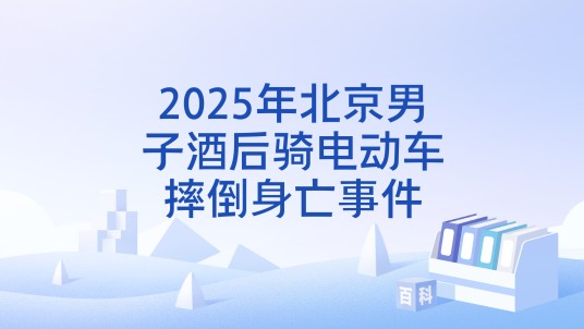 2025年北京男子酒后骑电动车摔倒身亡事件