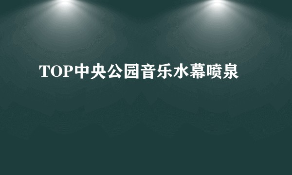 TOP中央公园音乐水幕喷泉