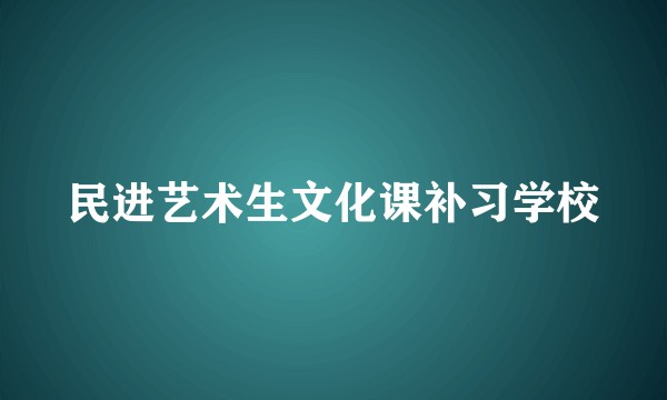 民进艺术生文化课补习学校