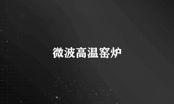 微波高温窑炉