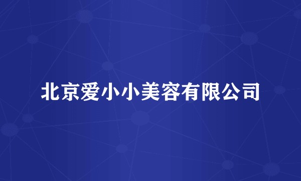 北京爱小小美容有限公司