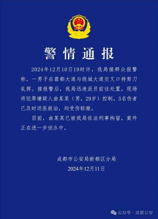 12·10成都持刀伤人案（2024年成都发生的社会事件）