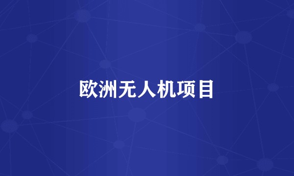 欧洲无人机项目