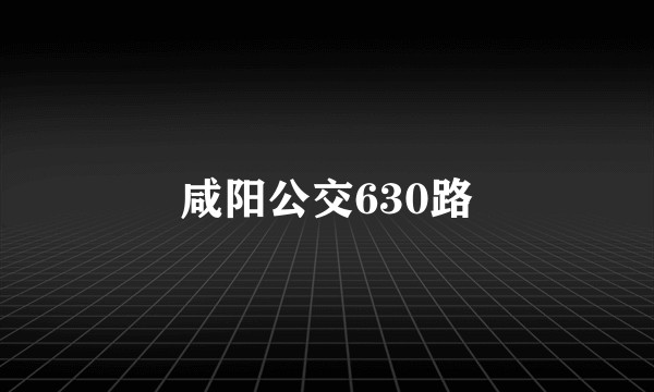咸阳公交630路