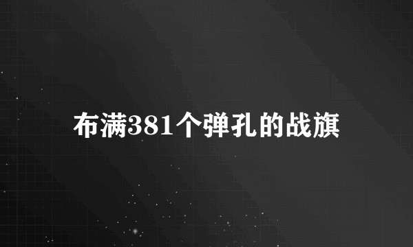 布满381个弹孔的战旗