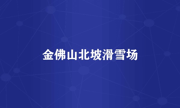 金佛山北坡滑雪场