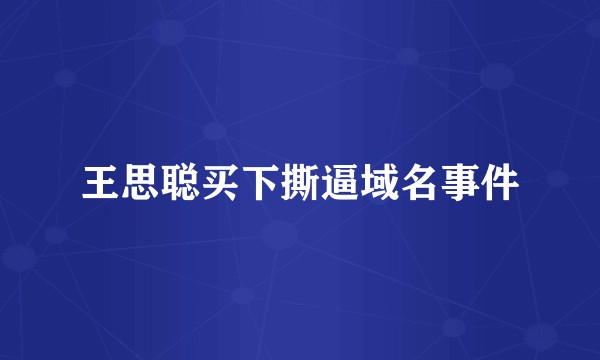 王思聪买下撕逼域名事件