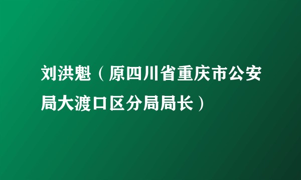 刘洪魁（原四川省重庆市公安局大渡口区分局局长）
