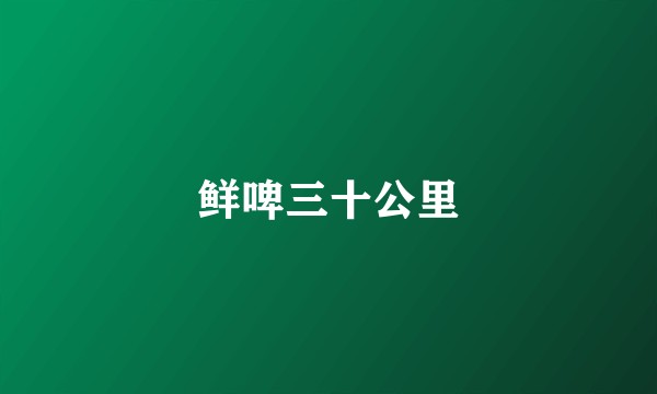 鲜啤三十公里
