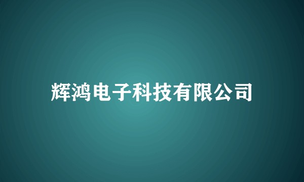 辉鸿电子科技有限公司