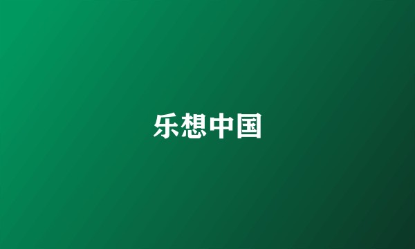 乐想中国