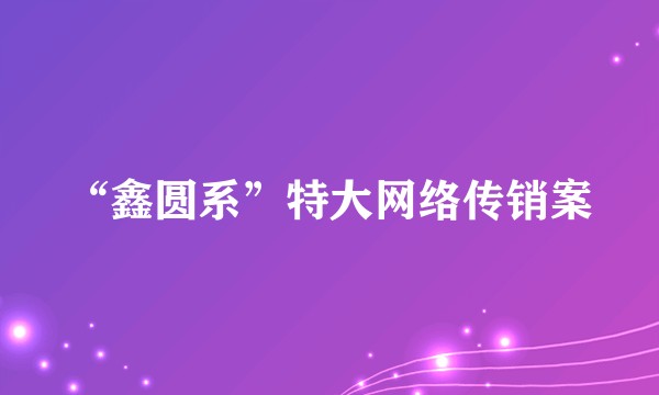 “鑫圆系”特大网络传销案