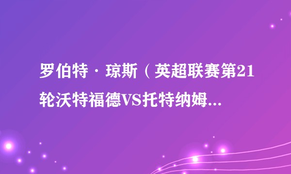 罗伯特·琼斯（英超联赛第21轮沃特福德VS托特纳姆热刺比赛主裁判）