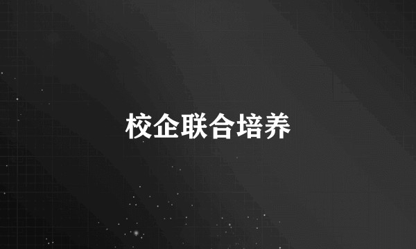 校企联合培养