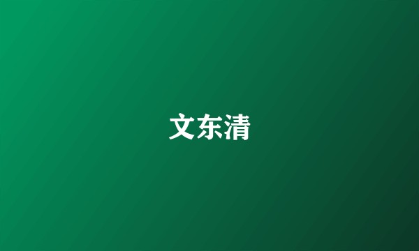 文东清