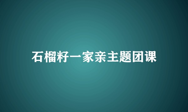 石榴籽一家亲主题团课
