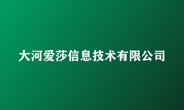 大河爱莎信息技术有限公司