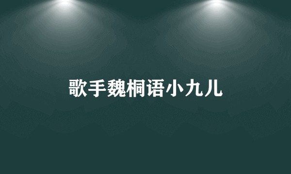 歌手魏桐语小九儿