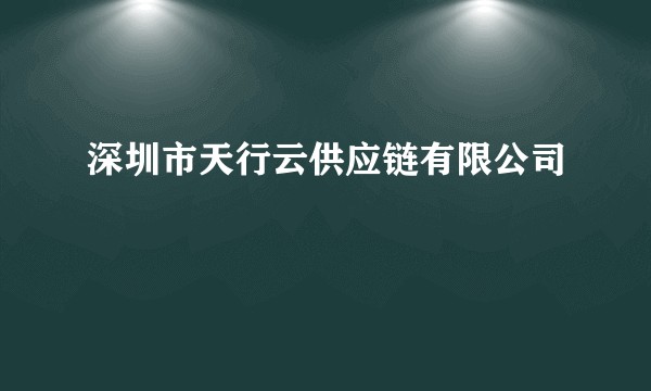 深圳市天行云供应链有限公司