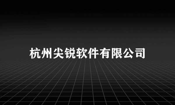杭州尖锐软件有限公司