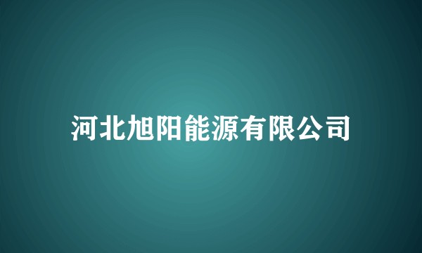河北旭阳能源有限公司