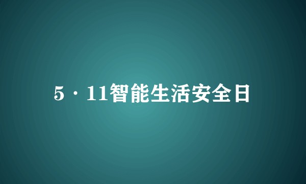 5·11智能生活安全日