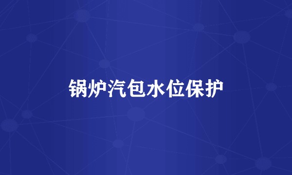 锅炉汽包水位保护