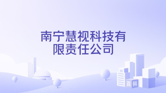 南宁慧视科技有限责任公司